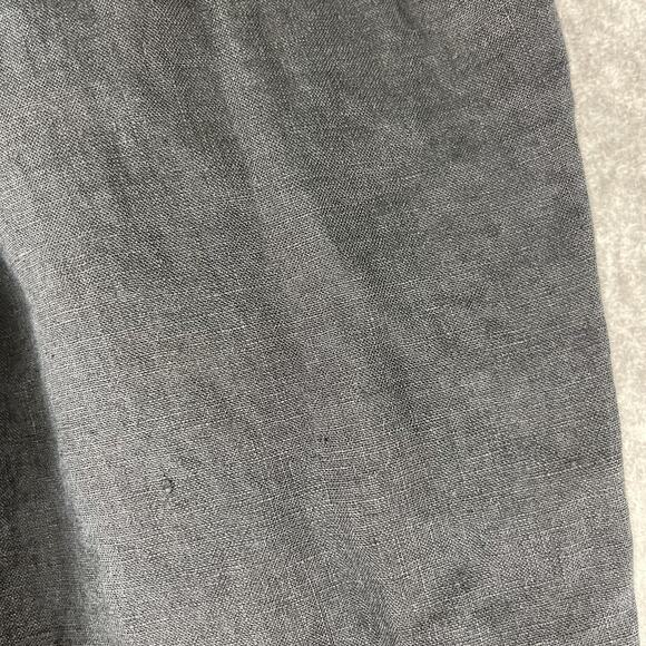 Quince European Linen Pants Womens Medium Black Pull On Coastal Lagenlook Beachy - Picture 11 of 15